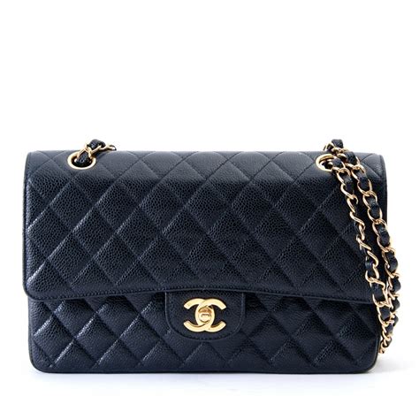 chanel black leather handbag timeless|Chanel classic black handbag.